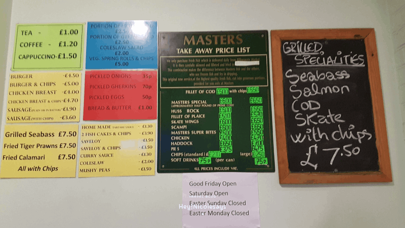 Masters Superfish menu
